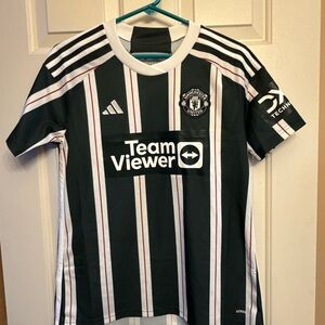 adidas Black and White Logo Performance Tee